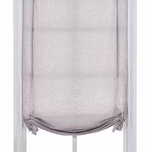 69x36 Belgian Flax Linen Light Filtering Grey Beige Roman Cordless Shade Curtain